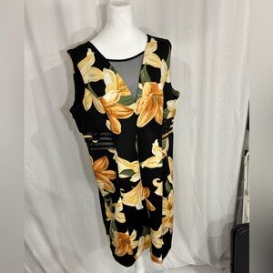 Alexa B yellow and black dress. Sz 18. NWOT. Great condition. Beautiful!